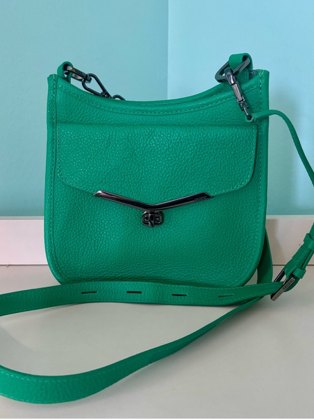 Botkier Green Leather Crossbody Bag